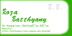 roza batthyany business card